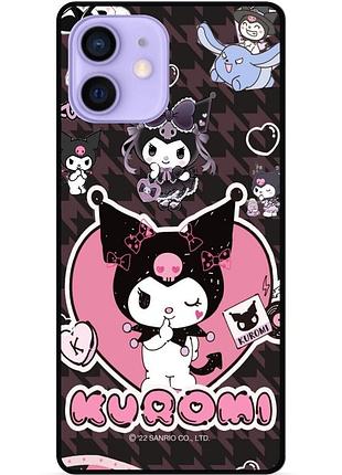Силіконовий бампер чохол для iphone 12 mini з малюнком kuromi куроми