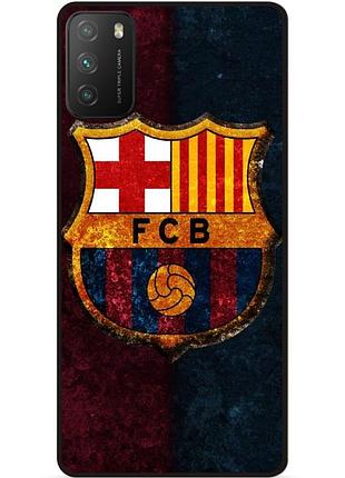 Силіконовий чохол бампер для xiaomi poco m3 з малюнком барселона barcelona