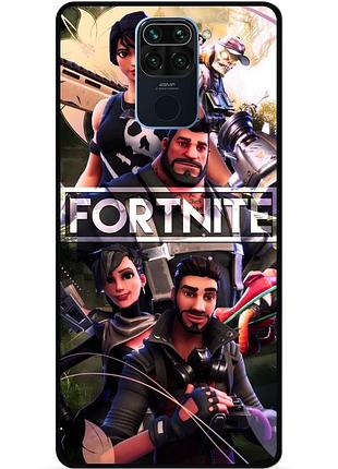 Силиконовый чехол бампер для xiaomi redmi note 9 с картинкой фортнайт fortnite