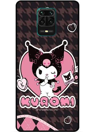 Силіконовий бампер чохол для xiaomi redmi note 9 pro з малюнком kuromi куроми