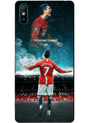 Силиконовый бампер чехол для xiaomi redmi 7a с рисунком роналдо мю ronaldo