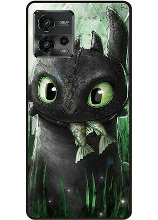 Силіконовий чохол бампер для motorola moto g72 з малюнком как приручить дракона