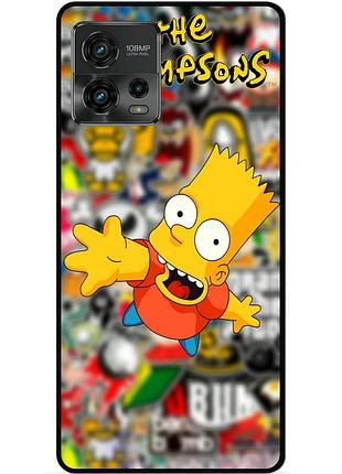 Силіконовий чохол бампер для motorola moto g72 з малюнком стикери гравіті фолз футурама маріо