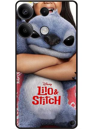 Силиконовый чехол бампер для xiaomi redmi note 13 5g стич и лило stitch