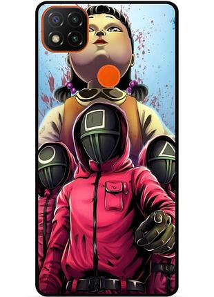 Силіконовий чохол бампер для xiaomi redmi 9c з малюнком гра в кальмара