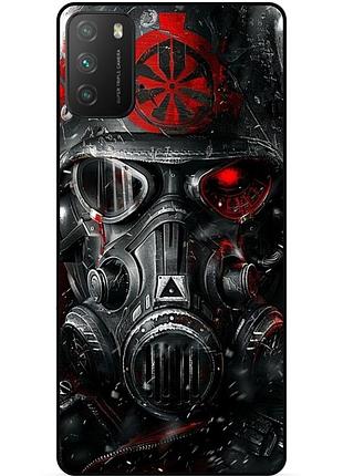 Чехол силиконовый бампер для xiaomi poco m3 с рисунком сталкер stalker