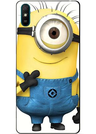 Силиконовый бампер чехол для xiaomi redmi 9a с рисунком миньон кевин minion