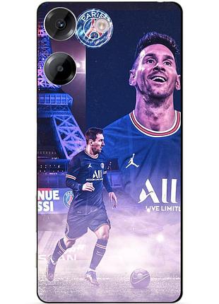 Силіконовий чохол бампер для tecno camon 20 pro з малюнком messi psg мессі