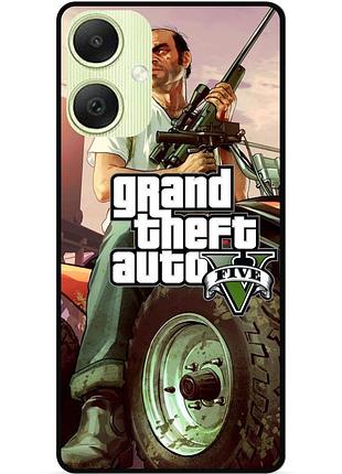 Чехол силиконовый бампер для samsung a06 с картинкой gta гта