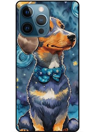 Силиконовый бампер чехол для iphone 11 pro max с рисунком пес звездная ночь ван гог