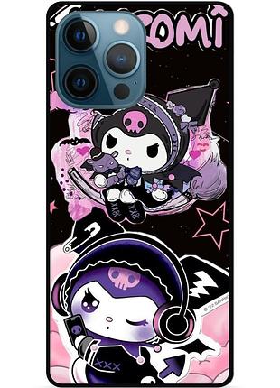 Силіконовий бампер чохол для iphone 15 pro max з малюнком kuromi куроми