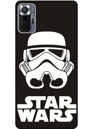 Силиконовый бампер чехол для xiaomi redmi note 10 pro с рисунком звездные войны star wars звездные войны
