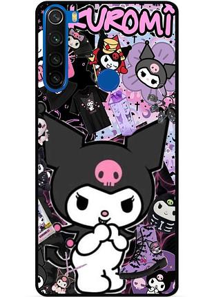 Силіконовий бампер чохол для xiaomi redmi note 8t з малюнком kuromi куроми
