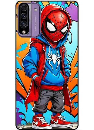 Силіконовий бампер чохол для samsung a10s з малюнком spider man marvel человек паук