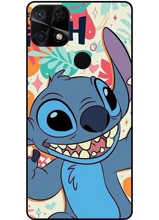 Силиконовый бампер чехол для xiaomi poco c40 с рисунком stitch стич