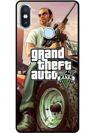 Силіконовий бампер чохол для xiaomi mi a2 з малюнком gta гта