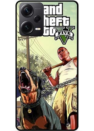 Чехол силиконовый бампер для xiaomi redmi note 12 pro plus с картинкой гта gta