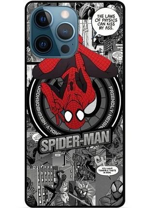 Силиконовый чехол бампер для iphone 13 pro с рисунком человек паук spider man