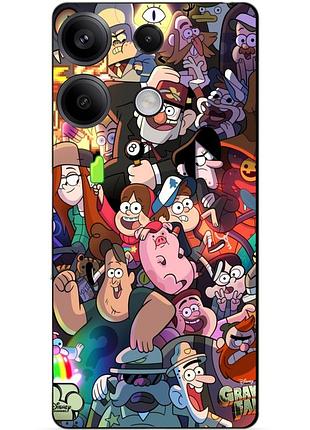Силиконовый бампер чехол для huawei honor x8a с рисунком гравити фолз gravity falls