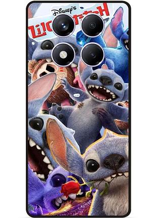 Силиконовый чехол бампер для xiaomi redmi note 14 pro 5g с картинкой стич stitch