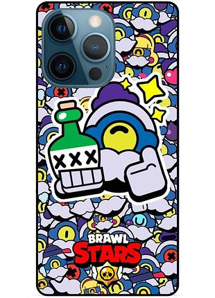 Силиконовый чехол стикеры бравл старс brawl stars для xiaomi samsung motorola nokia iphone zte oppo realme барли