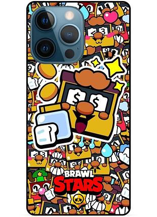 Силиконовый чехол стикеры бравл старс brawl stars для xiaomi samsung motorola nokia iphone zte oppo realme грифф
