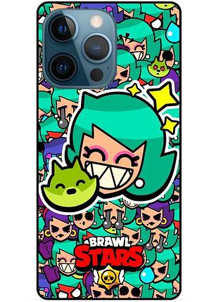 Силиконовый чехол стикеры бравл старс brawl stars для xiaomi samsung motorola nokia iphone zte oppo realme лола
