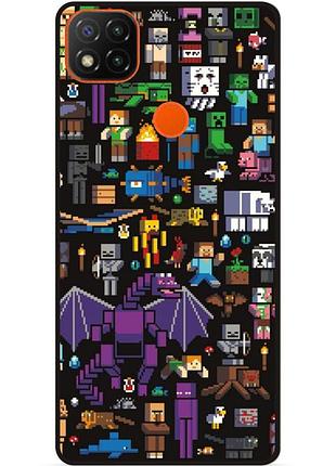 Силиконовый чехол бампер для zte blade 20 smart с картинкой minecraft майнкрафт