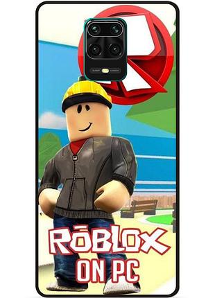 Силіконовий чохол бампер для xiaomi redmi note 9 pro з картинкою роблокс roblox
