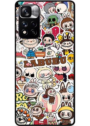 Силиконовый чехол бампер для xiaomi redmi 10 с картинкой лабубу labubu