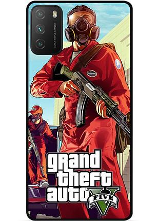 Силіконовий бампер чохол для xiaomi poco m3 з малюнком gta гта