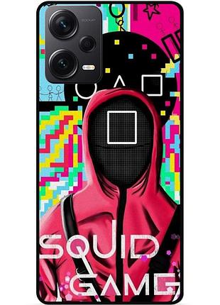 Силіконовий чохол бампер для xiaomi redmi note 12 pro plus з малюнком гра в кальмара