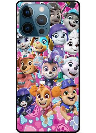 Силиконовый чехол бампер для iphone 12 pro max с рисунком щенячий патруль