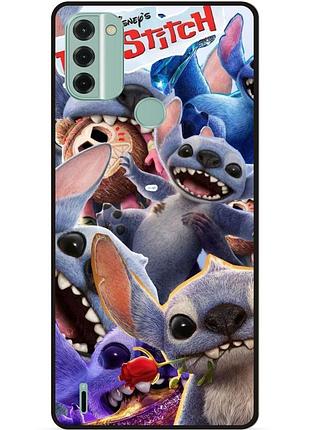 Силиконовый чехол бампер для nokia c31 с картинкой stitch стич