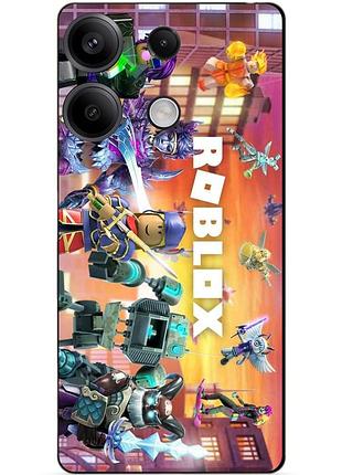 Силіконовий чохол бампер для huawei honor x6a з картинкою роблокс roblox