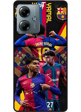 Чехол силиконовый бампер для motorola moto g14 с рисунком ламин ямаль lamine yamal barcelona
