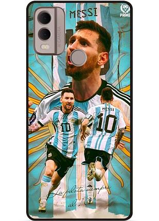 Силіконовий чохол бампер для nokia c22 з малюнком messi or мессі