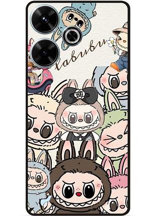 Чехол силиконовый бампер для tecno spark 10 с картинкой лабубу labubu