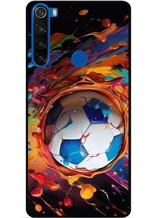 Силиконовый чехол бампер для xiaomi redmi note 8t с рисунком футбол мяч