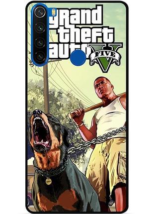 Чехол силиконовый бампер для xiaomi redmi note 8t с картинкой гта gta