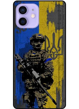 Силиконовый бампер чехол для iphone 11 с рисунком зсу украина воин
