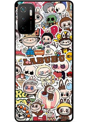 Силіконовий бампер чохол для xiaomi poco m3 pro з малюнком лабубу labubu