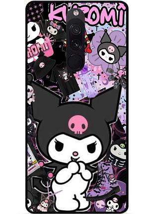 Силиконовый чехол бампер для xiaomi redmi 8 с рисунком kuromi куроми