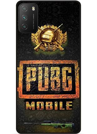 Силиконовый чехол бампер для xiaomi poco m3 с картинкой пабг puвg