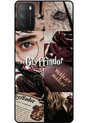 Силиконовый бампер чехол для xiaomi poco m3 с рисунком gryffindor гриффиндор гарри поттер harry potter