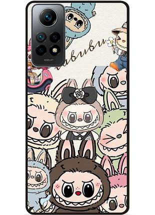 Чехол силиконовый бампер для xiaomi redmi note 11 pro с картинкой лабубу labubu
