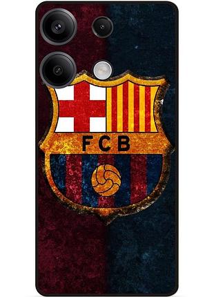 Чехол силиконовый бампер для xiaomi redmi note 13 5g с рисунком барселона barcelona