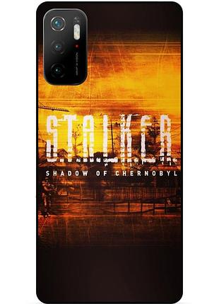 Чехол силиконовый бампер для xiaomi poco m3 pro с рисунком stalker сталкер
