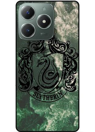Силиконовый бампер чехол для tecno spark 10 pro с рисунком слизерин slytherin гарри поттер harry potter