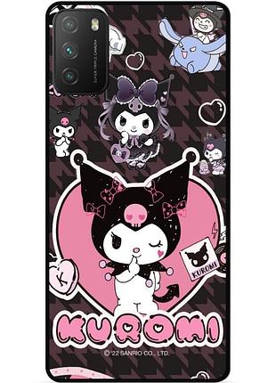 Силіконовий бампер чохол для xiaomi poco m3 з малюнком kuromi куроми